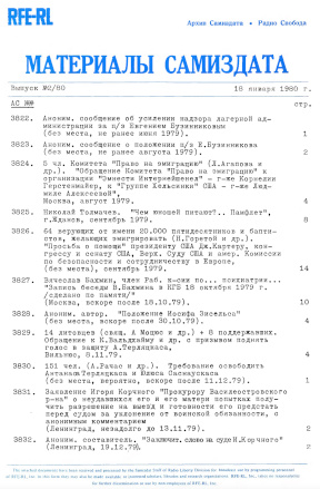 Материалы самиздата. 1980. №  2